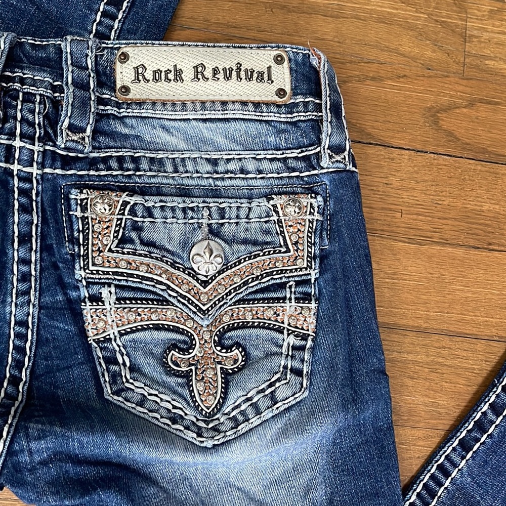 ROCK REVIVAL JEANS 26 | Celinda | NWOT | cuff and wear as capris - Picture 4 of 11